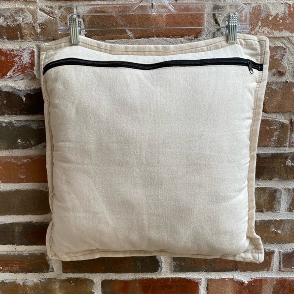 Mexican Floral Embroidery Handmade Pillow - Picture 2 of 15